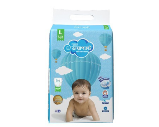 Bashundhara Diapant Baby Diaper L (9-14) kg - 5pcs, Code-859