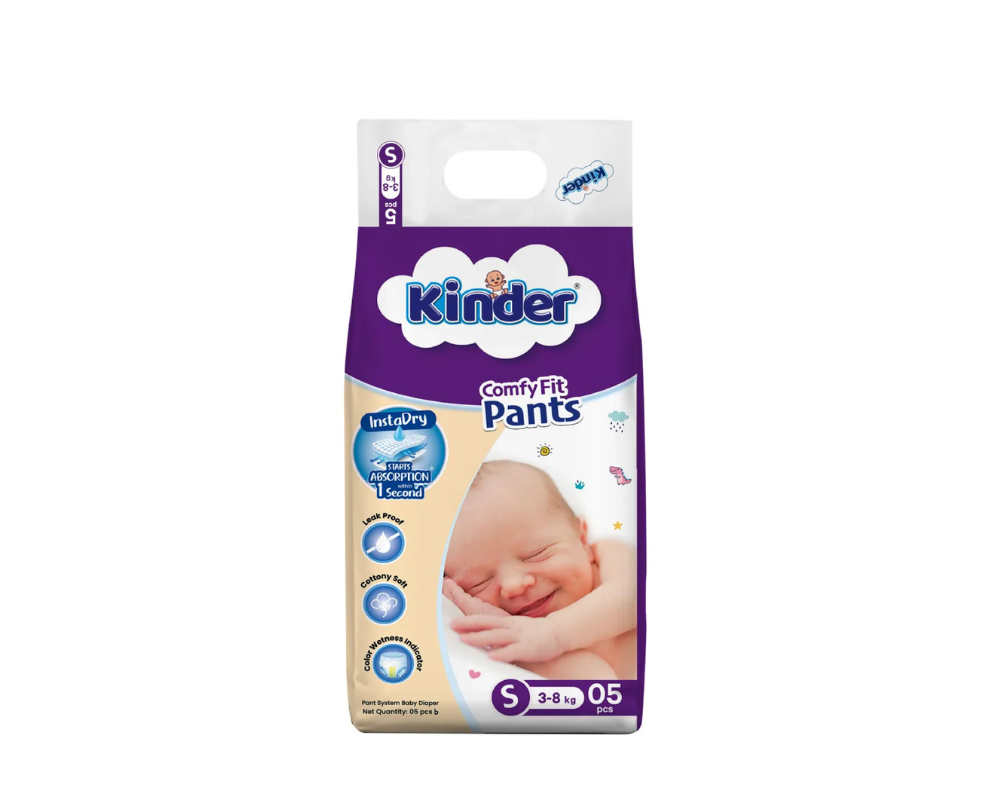 Kinder Comfy Fit Pant Size S (14-25)kg 5pcs,- 9809-140
