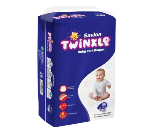 Savlon Twinkle Baby Pant Diaper Family Pack M- 40 Pcs,-96409