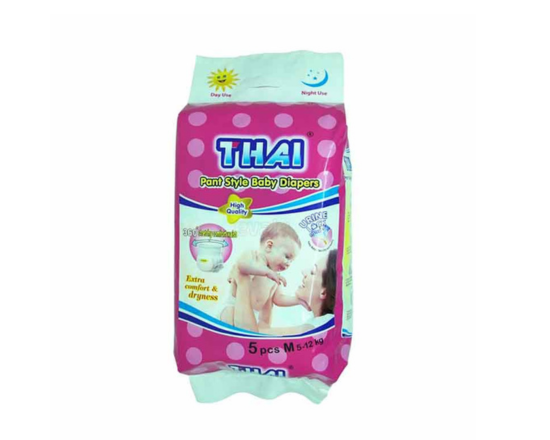 Thai Baby Pant Diapers M (5-12)kg 5pcs, C-789