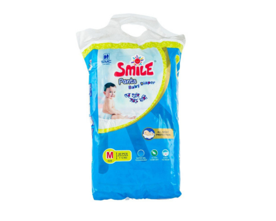 Smile Pants Diaper Family Pack- M (7-12kg) 40 Pcs