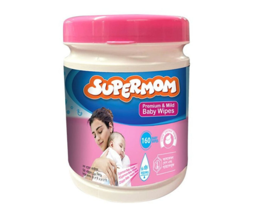 Supermom Baby Wipes Canister 160 pcs Jar
