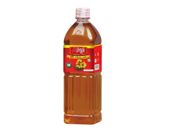 Radhuni Pure Mustard Oil 1L-সরিষার তেল,-93259-380