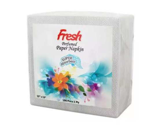 Fresh Paper Napkin Perfumed Tissue (100 Pcs x 1 Ply)-9559