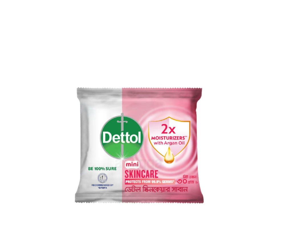Dettol Mini Soap Skincare 30g (6pcs),- 9123.3-15