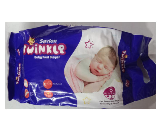 Savlon Twinkle Baby Pant Diaper Mini Pack S Size-5Pcs, C-859