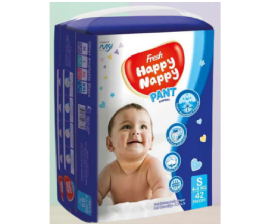 Fresh Happy Nappy Pant Diaper Family pack -S-42pcs