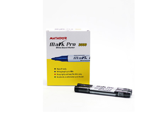 Matador White Board Marker-Black (Mark Pro 3000) - 1pc, c