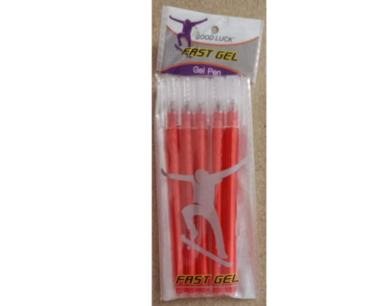 Good Luck Fast Gel Pen (Red লাল) 1pc-979