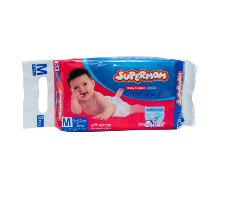 Supermom Baby Diaper Pant – M (6-12Kg) 5pcs,-9809-140