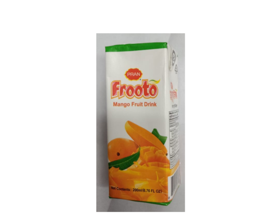 Pran Frooto Mango Fruit Drink 200ml,-9159-20