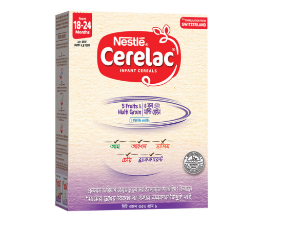 Nestle Cerelac 5 Fruits(18-36)month-সেরেল্যাক 350g,-44944