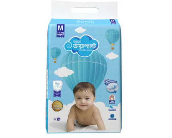 Bashundhara Diapant Family Pack M (7-12)Kg-40pcs, -6209
